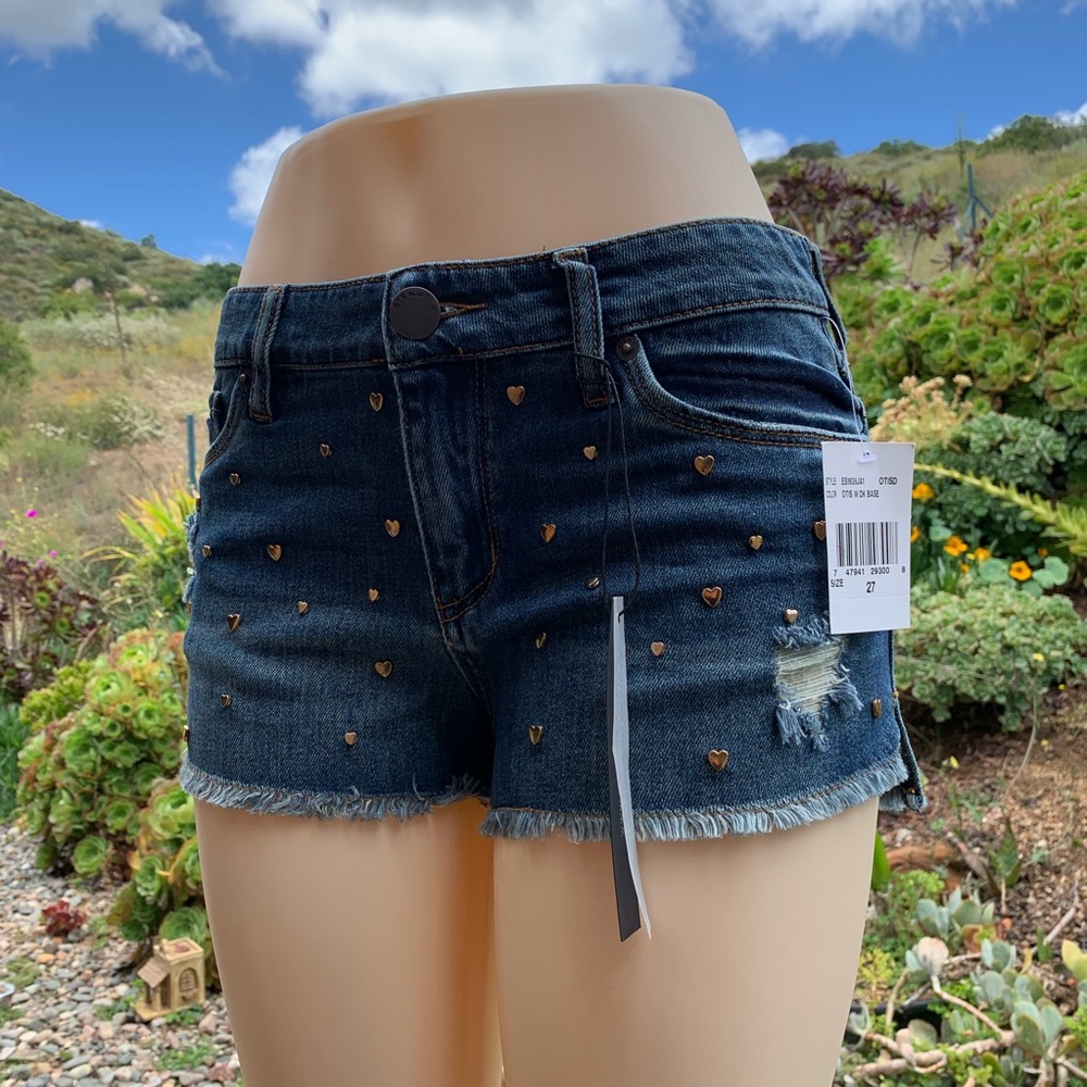 STS BLUE Embellished Mini Frayed Hem Short Otis - Picture 3 of 8